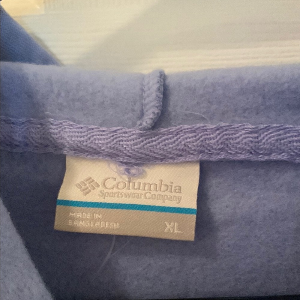 Columbia Blue Hoodie with White Logo - Picture 3 of 5
